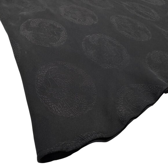 Citron Santa Monica Silk Midi Skirt Sz.XL Black Whimsigoth Boho Feminine Flowy - Picture 3 of 9